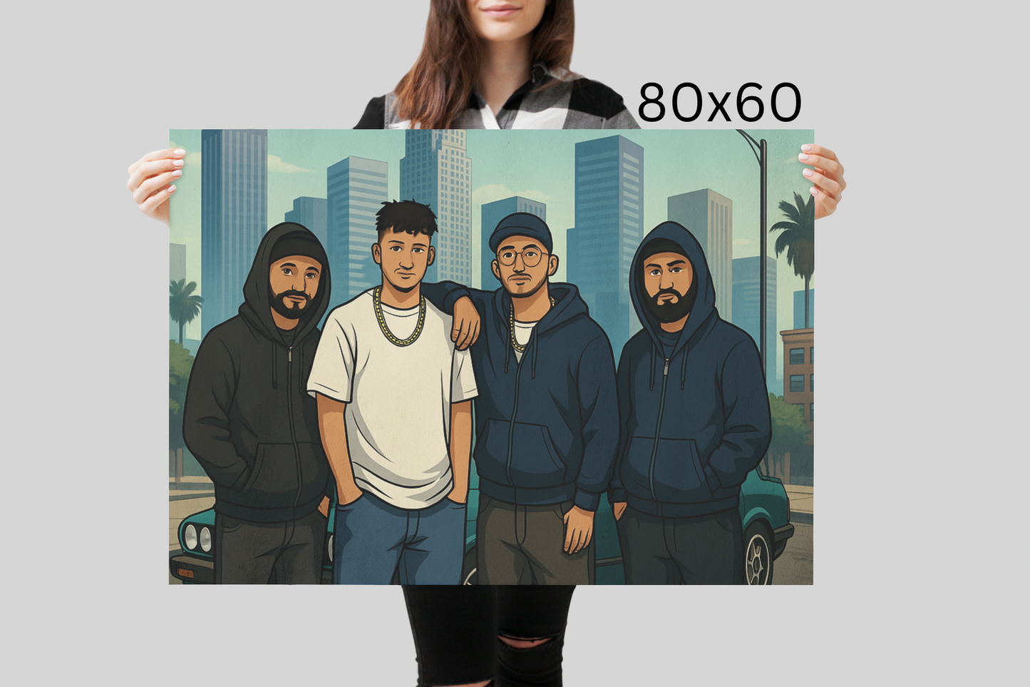 Vice city Style Personalisiertes Porträt