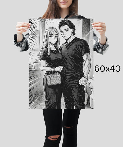 Manga Style Personalisiertes Porträt