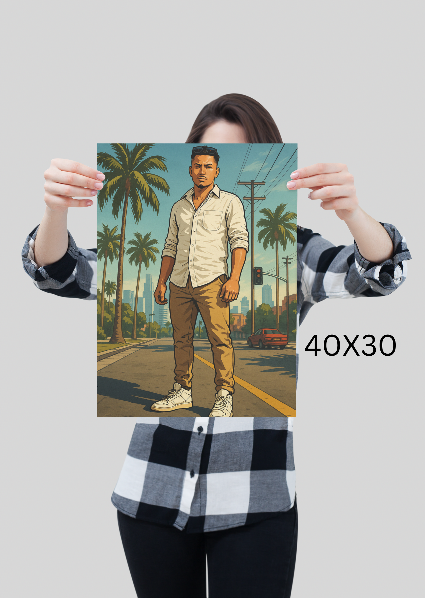 Vice city Style Personalisiertes Porträt