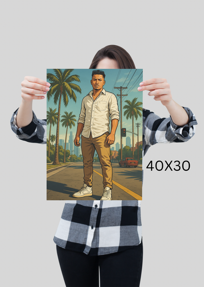 Vice city Style Personalisiertes Porträt