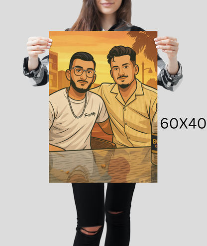 Vice city Style Personalisiertes Porträt